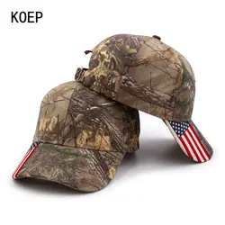 KOEP Мода 2018 г. Охота камуфляж бейсбол кепки для женщин мужчин's Snapback Hat летний открытый шляпы для рыбалки Для Мужчин Армия