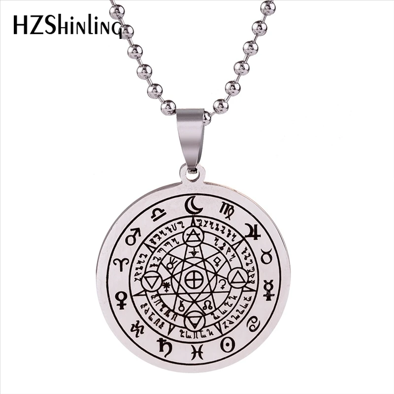 Новинка 2018 подвеска из нержавеющей стали Sigil Magic Witchcraft ожерелье с логотипом