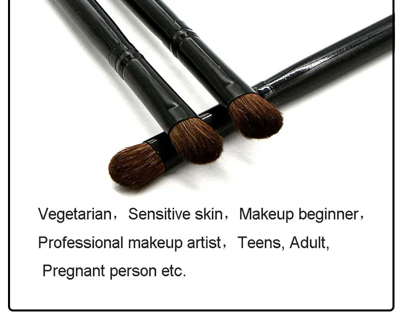 Прямая с фабрики одной тени для век кисть из конского волоса черная деревянная ручка макияж для глаз инструмент красивая щетка animanew продукты H0987