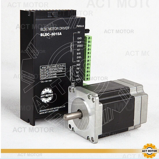 

ACT Motor 1PC Nema23 Brushless DC Motor 57BLF02&1PC Driver BLDC-8015A 50V CNC
