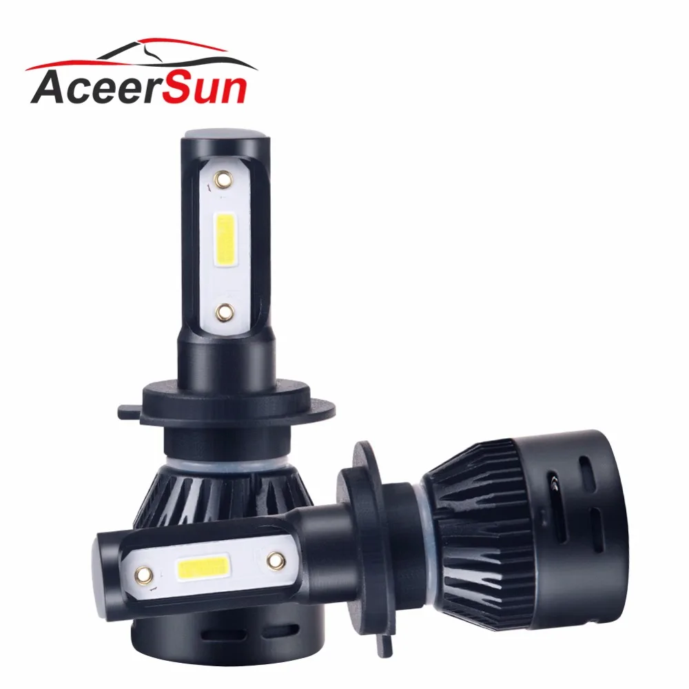 Aceersun светодиодный автомобилей головной светильник H7 H4 H1 H11 9005 9006 HB3 72W фары для 12000LM