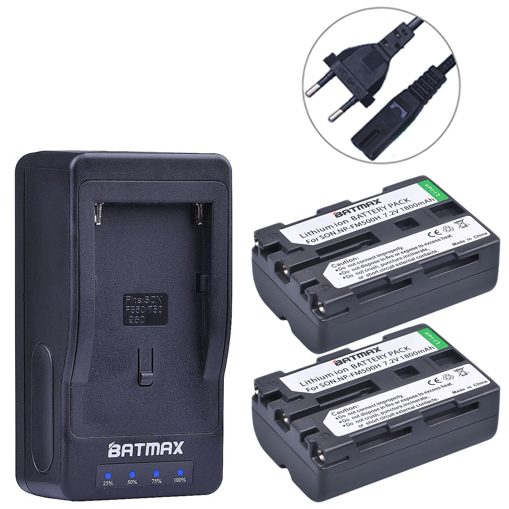 

Batmax 2pcs 1800mAh NP-FM500H FM500H Battery+LED Ultra Rapid Charger for Sony A57 A65 A77 A99 A350 A550 A580 A900 Camera