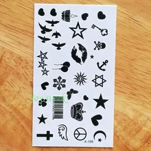 Waterproof Temporary Tattoo Sticker on body art little birds stars love Water Transfer flash tattoo fake tattoo for girl women