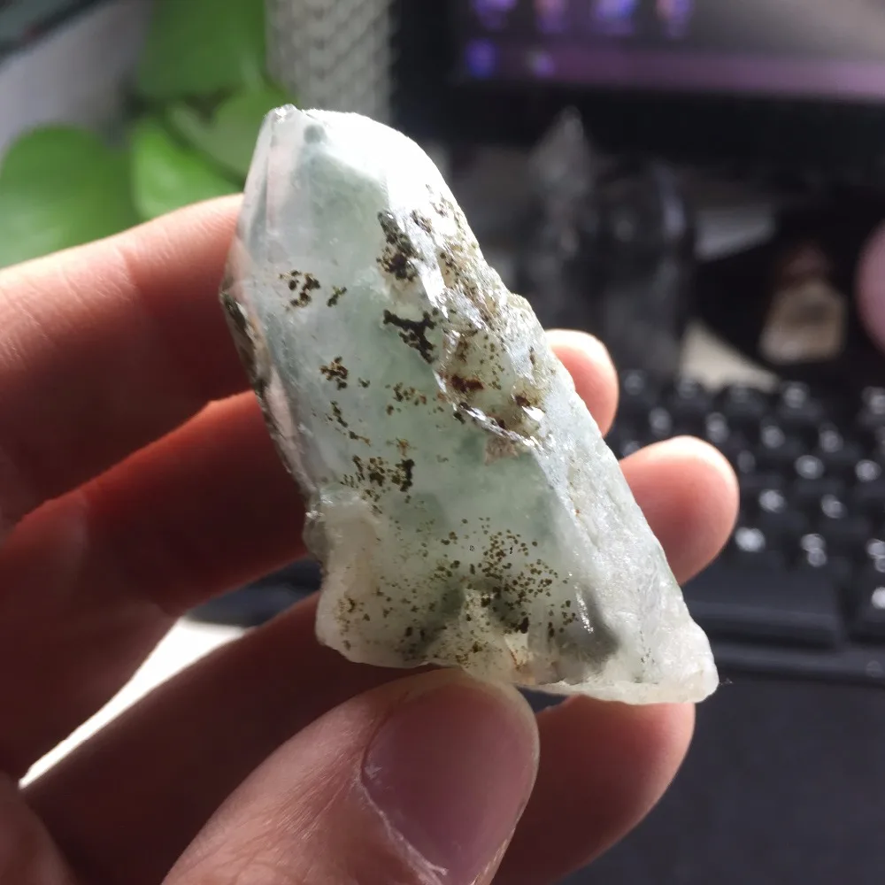 2 шт. AAA+++ натурально чистый рок reiki из кварца с украшением в виде кристаллов минералов продукт зелено-phantom с лечебным действием, образцы точка палочка для украшения