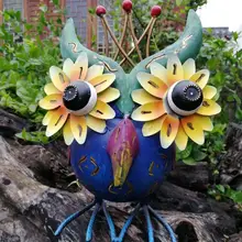 Изделия из железа окрашенный сова украшение для сада животное открытый пасторальный стиль творческие украшения