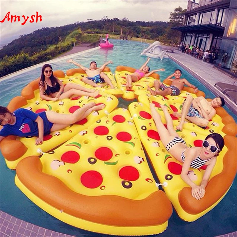 

Amysh 180cm Inflatable pizza Swimming Ring Giant Pool Float Mattress Swimming Circle for Adult Beach Summer Water inflatable Toy