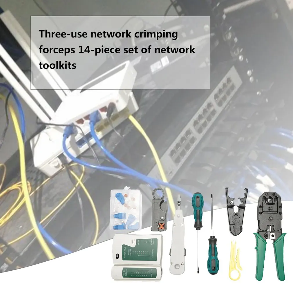 Прочное использование компактный сетевой инструмент LAN набор инструментов для установки Сети Кабельный тестер щипцы для зачистки набор