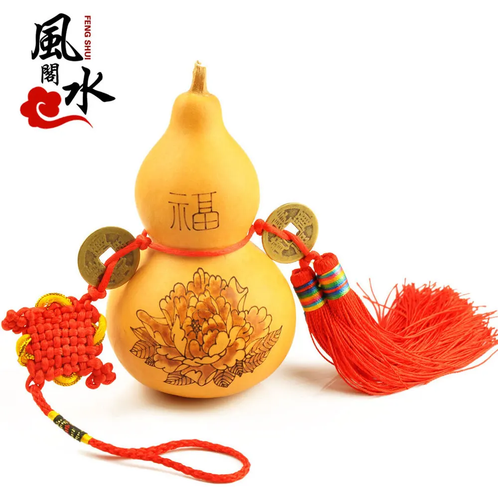 

Lucky Lucky natural gourd mantra hand pieces toad drive disease five emperors money Feng Shui gourd ornaments