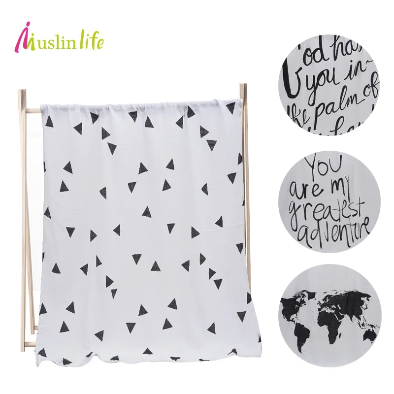 Clearance!!! 100 Cotton Baby Blanket, Classic White Black Series Baby