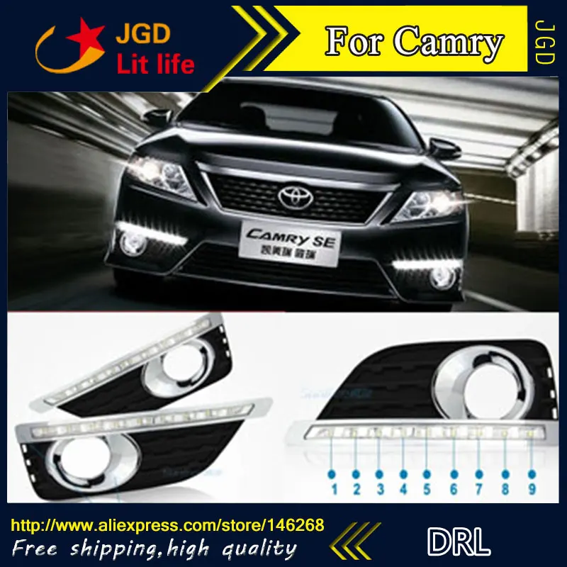 Free shipping ! 12V 6000k LED DRL Daytime running light for Toyota Camry 2012 2013 fog lamp frame Fog light Car styling Free shipping ! 12V 6000k LED DRL Daytime running light for Toyota Camry 2012 2013 fog lamp frame Fog light Car styling