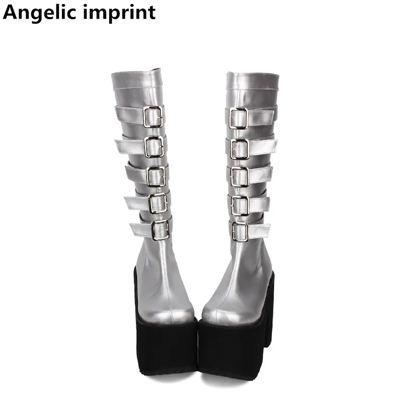 Femmes Pompes Inside Punk Cm Robe Bottes Boucles 47 Légales Princesse Angéliques Fille Inside Hauts 33 pu 15 Mori Dame Mentions Fleeces Talons Lolita Femme Chaussures Moto q4ZYI