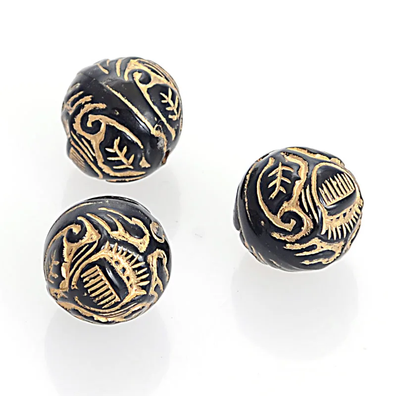 

100 Pcs/Lot Retro Vintage Fluted Corrugated Antique Design Spacer Loose Round Beads For Diy Handmade Jewelry Making Findings