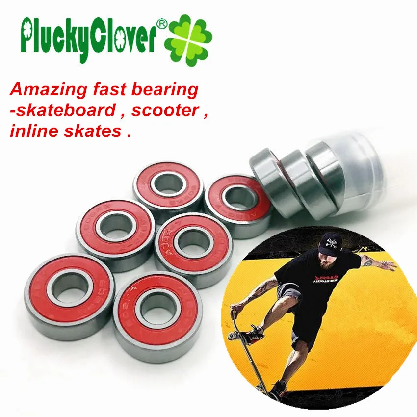 10pcs 608 Bearings Red Skates Bearing 608 Skateboard Long Board