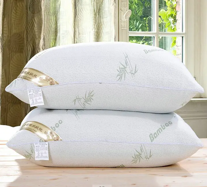 Bamboo Feather Fabric with Core Filler Pillow Neck protect healthy