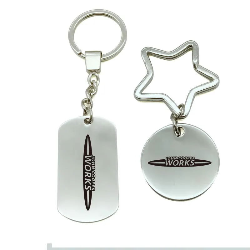 

work Auto KeyRing for mini cooper S Countryman R series Logo Metal KeyChain Badge Key Ring Emblem Key Holder Chain car styling