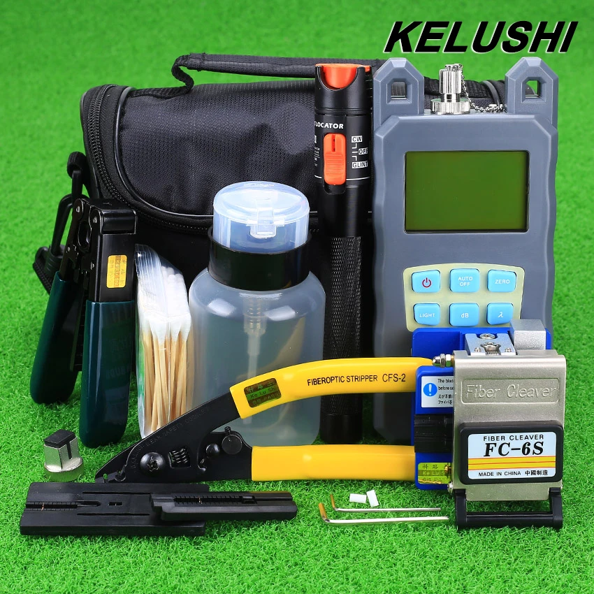 bilder für KELUSHI 20 in 1 Faser Ftth Tool Kit mit FC-6S Faser-spalter, optische Leistungsmesser, 10 km Visuellen Fehlersuch abisolierzange bilder für KELUSHI 20 in 1 Faser Ftth Tool Kit mit FC-6S Faser-spalter, optische Leistungsmesser, 10 km Visuellen Fehlersuch abisolierzange