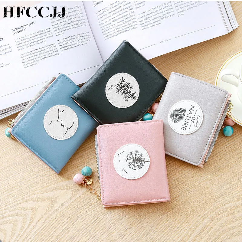 

NEW Zipper Women Cute Wallet Women Short Leather Women Wallets Zipper Purses Portefeuille Female Purse Clutch HC125