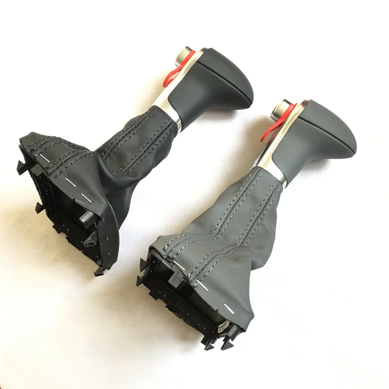 Автомобильный кожаный хромированный рукоятка для рычага переключения передач ручки для AUDI A6 A7 A3 A4 A5 A6 c6 Q7 Q5 2009 2010 2011 2012 4G1 713 139 R