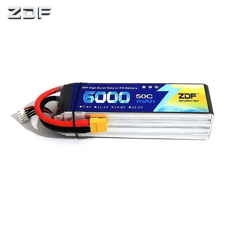 ZDF Lipo 4S 6S FPV 450 500 Battery 14.8V 22.2V 3800mah 5000mAh 6000mAh 8000mah 50C for Trex-450 Fixed-wing Helicopter Quadcopter | Игрушки и