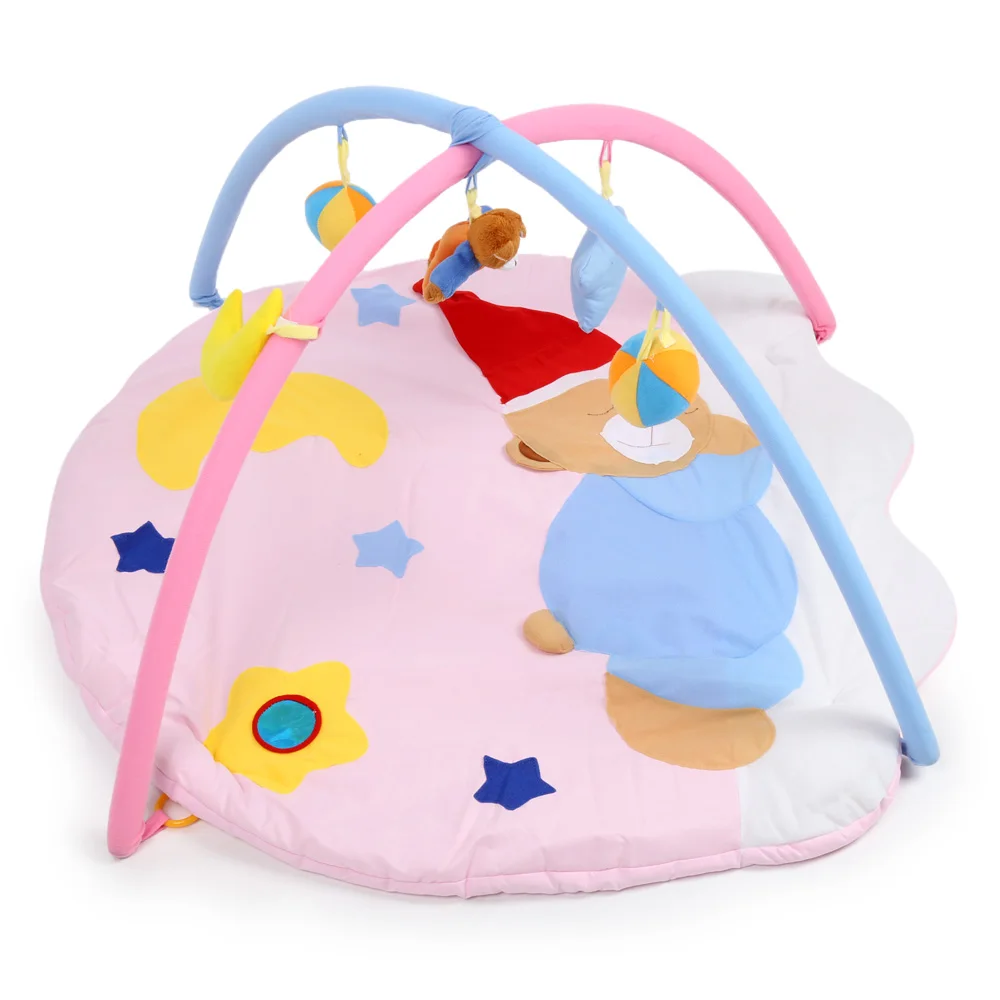 

Baby Soft Play Mat Sleeping Gym Mat Cartoon Blanket With Frame Rattle Crawling Toy Crawling Rugs Playmat Floor Carpet Paradise