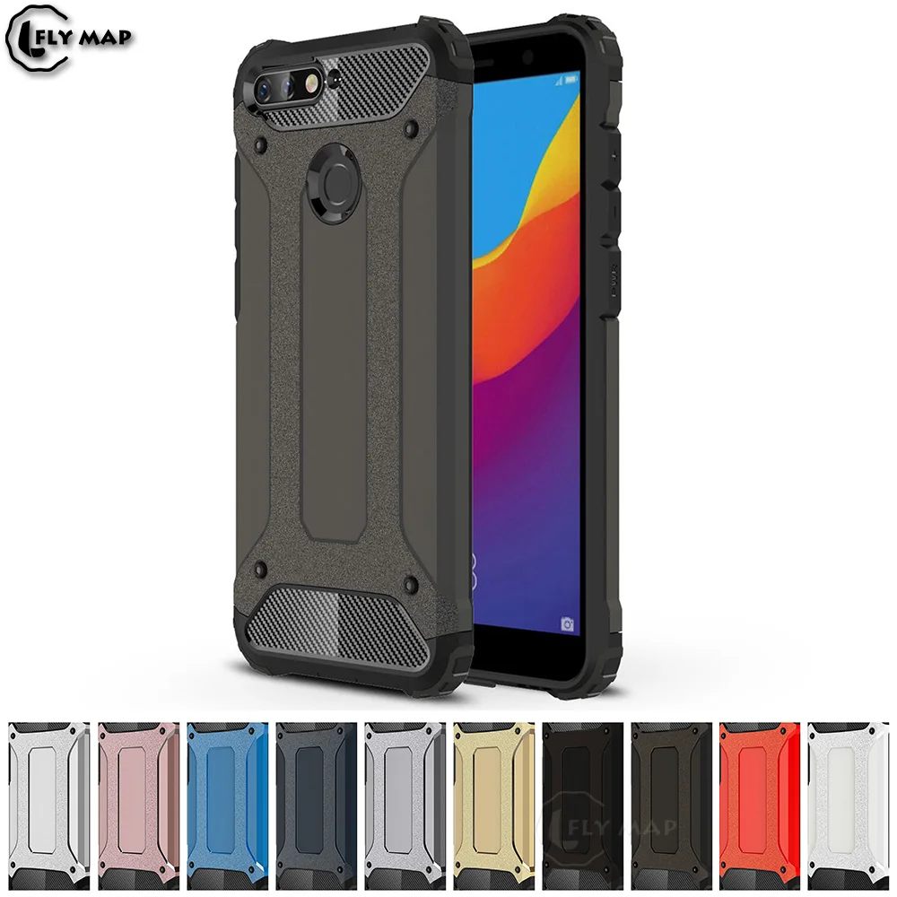 

Armor Cover for Huawei Honor 7A Pro AUM-L29 PC Silicon Phone Protection Case for Huawei Honor 7 A Pro 7APro AUM L29 Frame Cover
