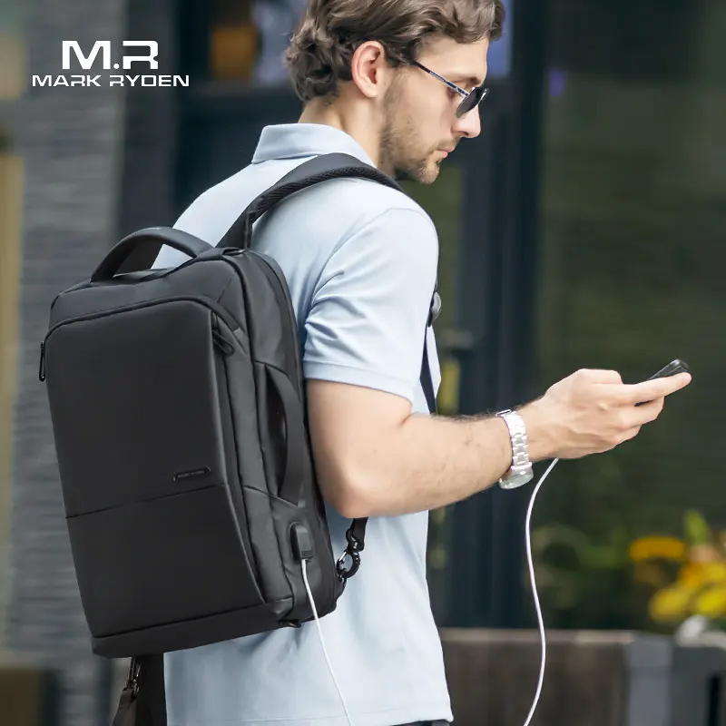 Mark Ryden Travel Backpack Large Capacity Teenager Male Mochila Anti-thief Bag USB Charging 15.6 inch Laptop Backpack Waterproof