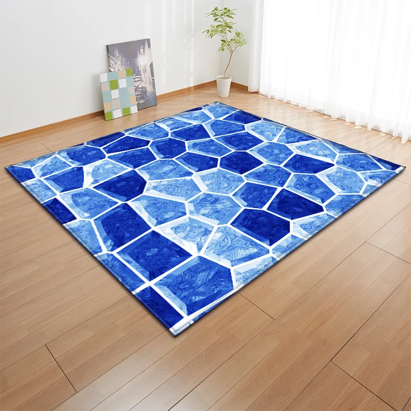 Цветной блок узор печатные ковры для гостиной мягкий коврик современный спальня против скольжения напольный коврик может прийти