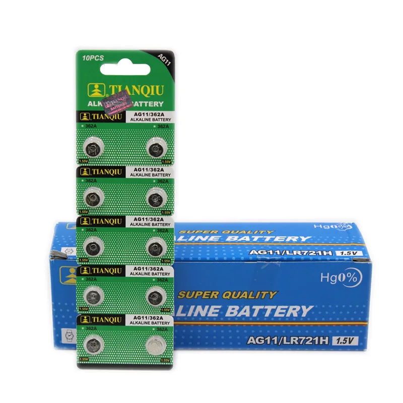 

10pcs/pack AG11 Button cell Batteries LR721 362 SR721 162 Coin Alkaline Battery 1.55V For Watch Toys Remote