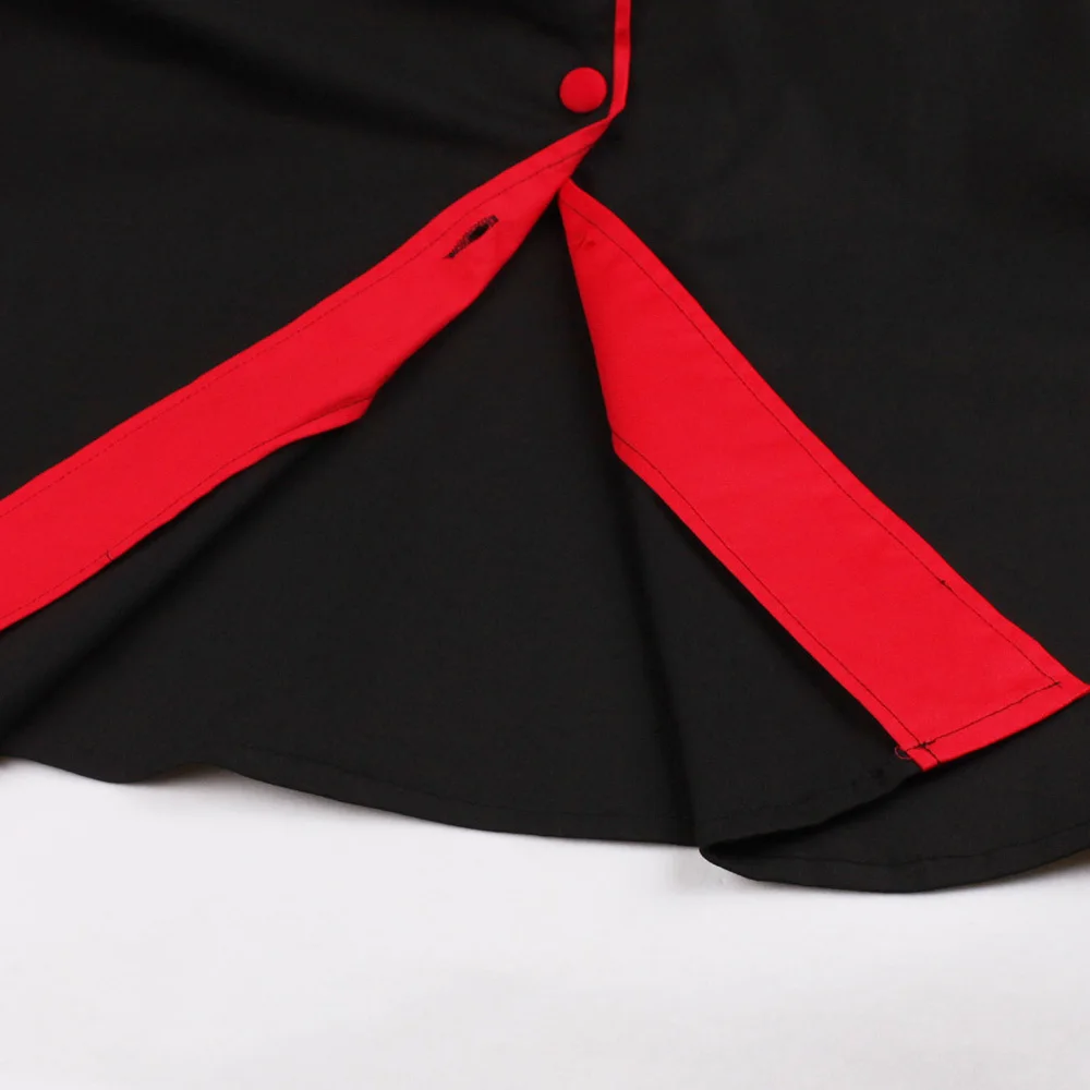 Женское винтажное Хлопковое платье 3XL 4XL размера плюс летнее черное в стиле ретро