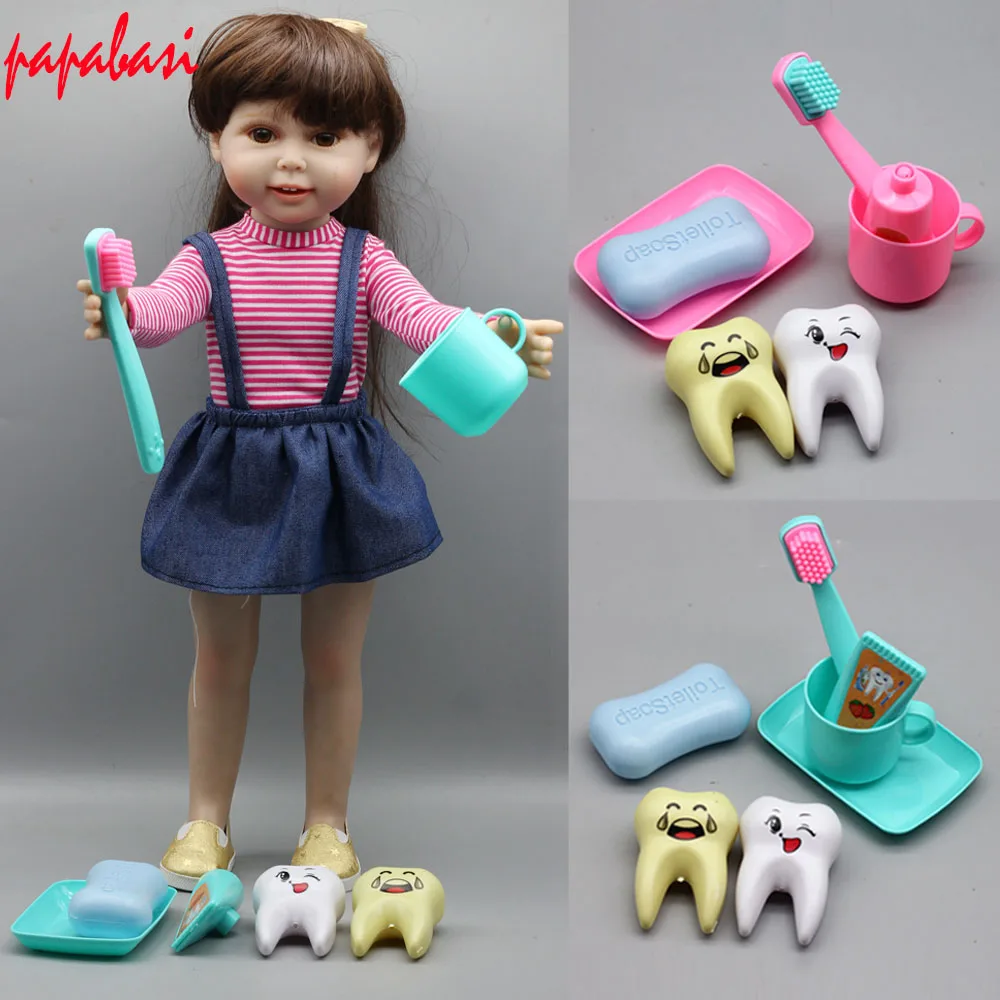 Fashionable Doll accessories Plastic 1 sets Toothbrush tooth cup