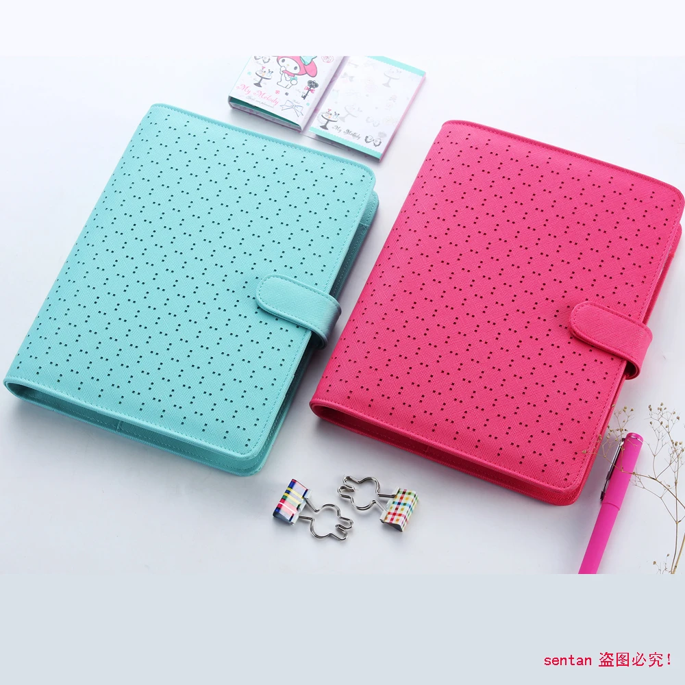 Creative leather spiral notebook,fine personal agenda organizer/diary weekly binder planner