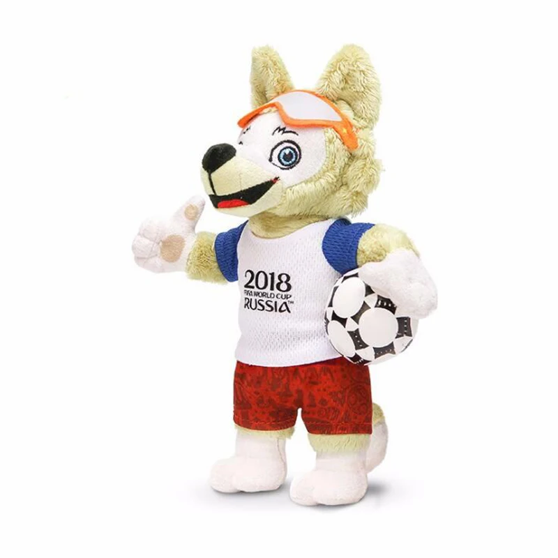 

25cm Cute Cartoon football plush Animal Wolf Plush Toys New Mascot Soft Plush Collection Toy Doll Football Toy Gift peluche