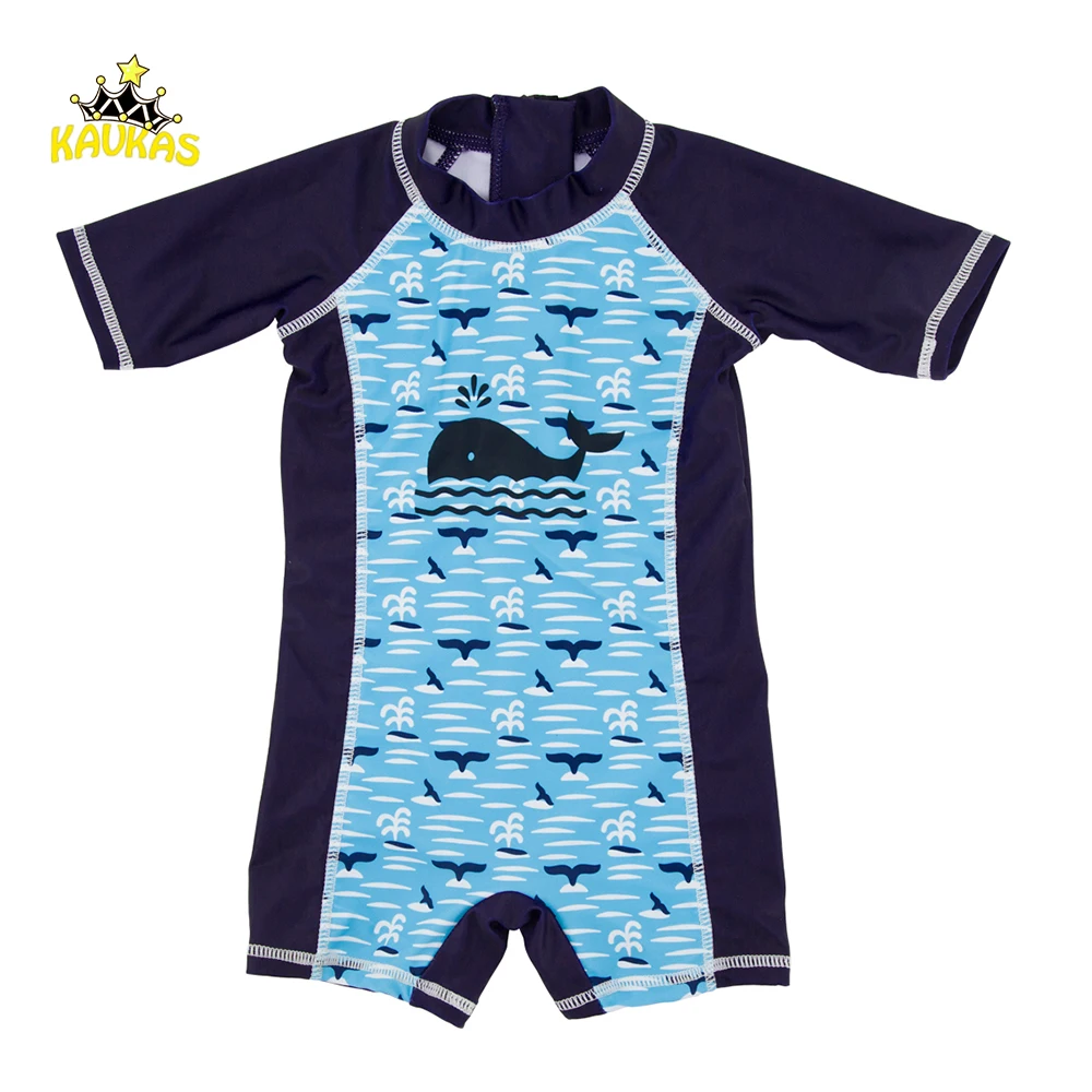 

KAVKAS Whale Printing Baby Swimwear Infant One Pieces Sunscreen Boys Summer Swimming Clothes Surfing Newborn Baby Boys Swimsuit