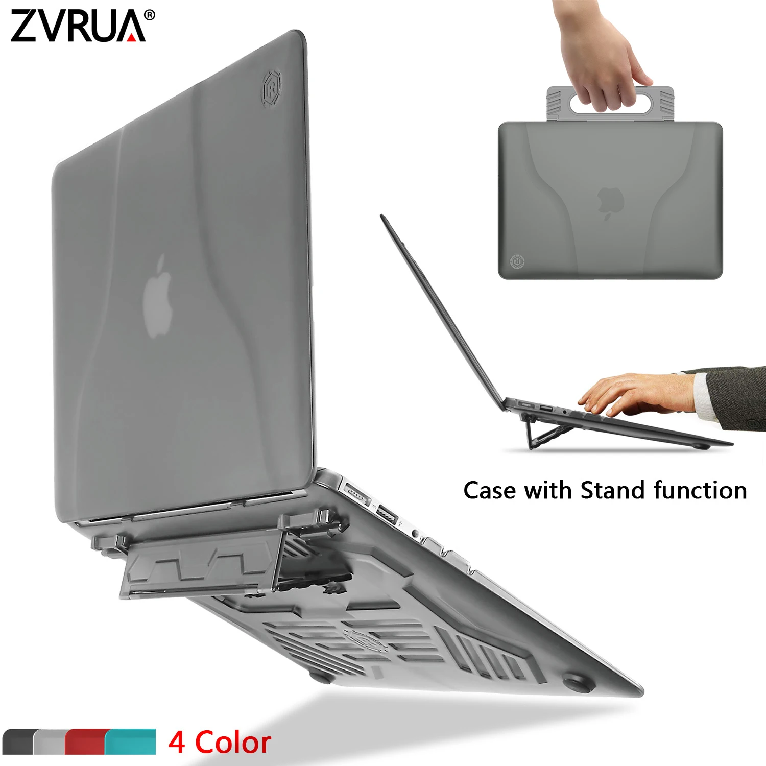 

High quality Stylish matte portable hard case with portable stand/bracket for MacBook Air 13" + keyboard cover