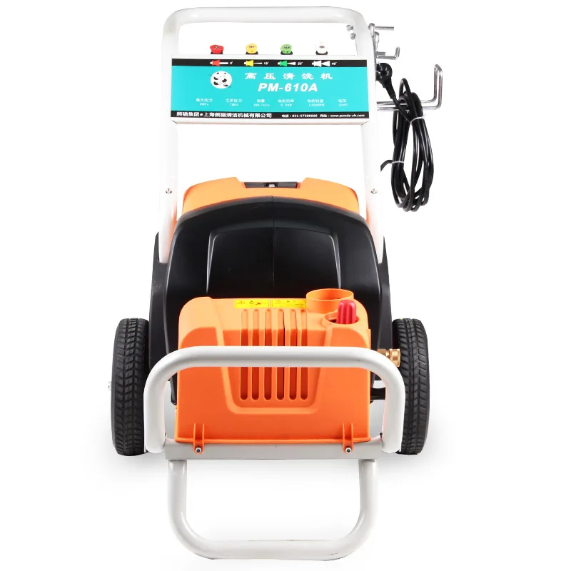 

PM-620A cold water washing machine 380V 3kW high pressure washer 150bar high flow 13LPM cleaning machine stop shut gun off