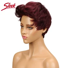 Гладкий бразильский Волнистый парик Remy, Омбре, не кружевные человеческие волосы, парик, цветные человеческие волосы, парики, перрук, Cheveux Humain