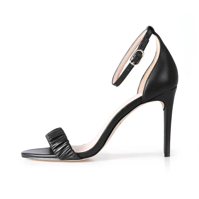 

2019 hot women's shoes pointy high heels high heels sheep leather shoes stiletto heels party dress shoes sexy white collar beaut