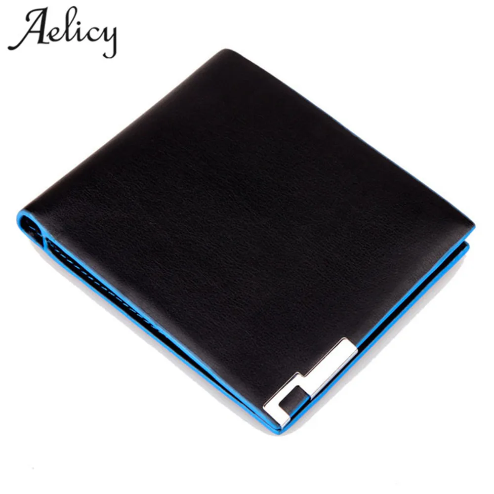 

Aelicy Luxury Men Stylish Bifold Business Leather Wallet Card Holder Coin Wallet Purse wristlets wallet ladies coin purse pocket