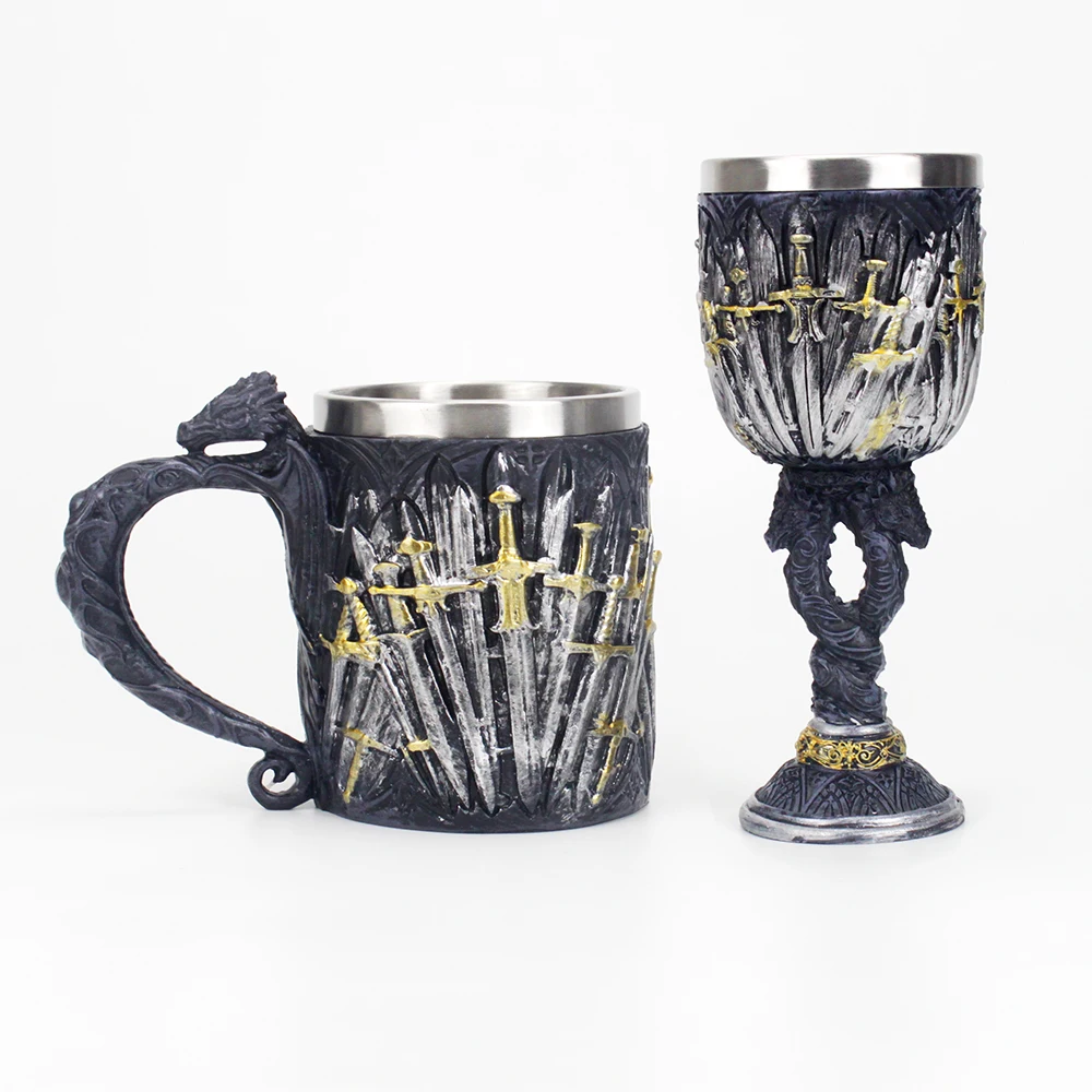 

Game of Thrones Sword Mug Goblet 3D Swords Beer Tankard Coffee Cup Wine Glass Goblet Mugs 400ml 200ml BEST GOT Fan Gift