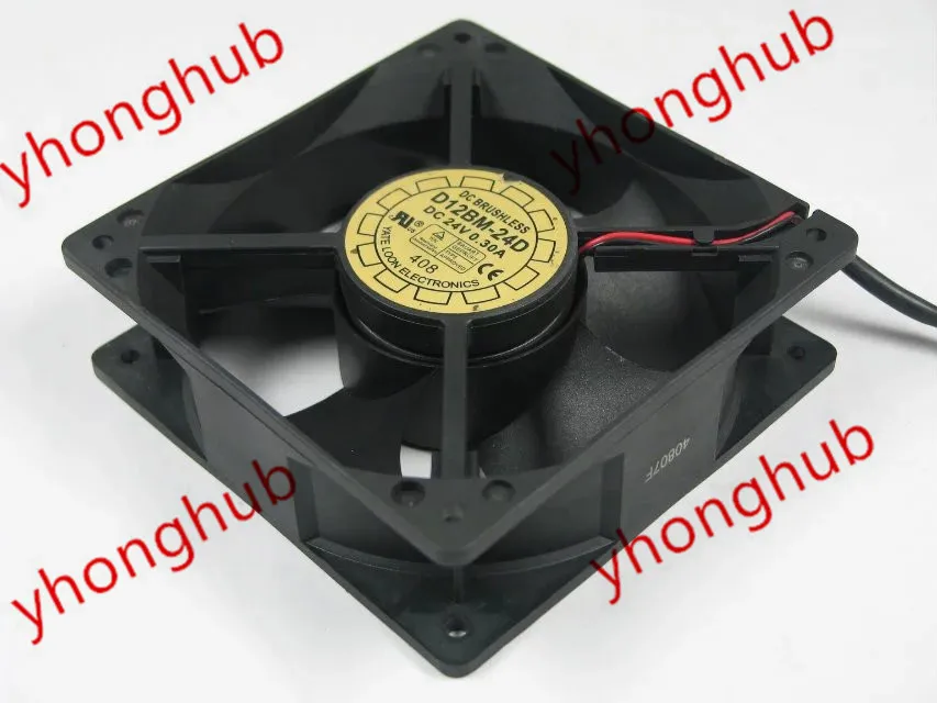 Yate Loon D12BM 24D DC 24V 0.3A 120x120x38 мм вентилятор охлаждения сервера|yate loon|square fanserver fan |