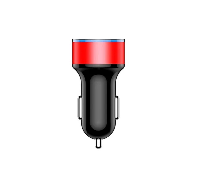 Black with red VIKEFON 3.1A мини USB Автомобильное зарядное устройство для мобильного телефона планшет gps быстрое зарядное устройство автомобильное зарядное устройство двойной USB телефон зарядное устройство адаптер в автомобиле - Тип штекера: Black with red