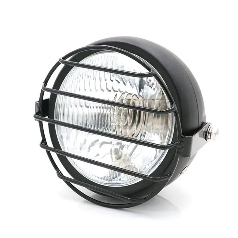 

Motorcycle Led Headlight Grill Cover Side Mount Headlight Bracket External Light Lampshade For Harley