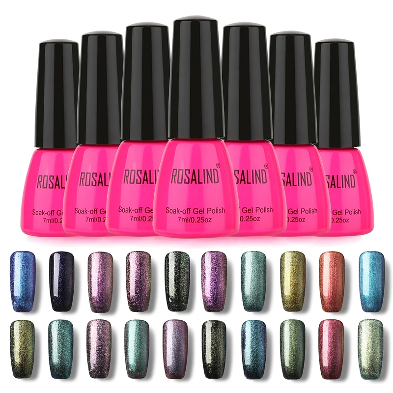 

ROSALIND Rosa Bottle 7ml 3D Colorful Phantom Nail Gel Polish Chameleon Gel Manicure UV Gel Color Polishe Need UV LED Lamp