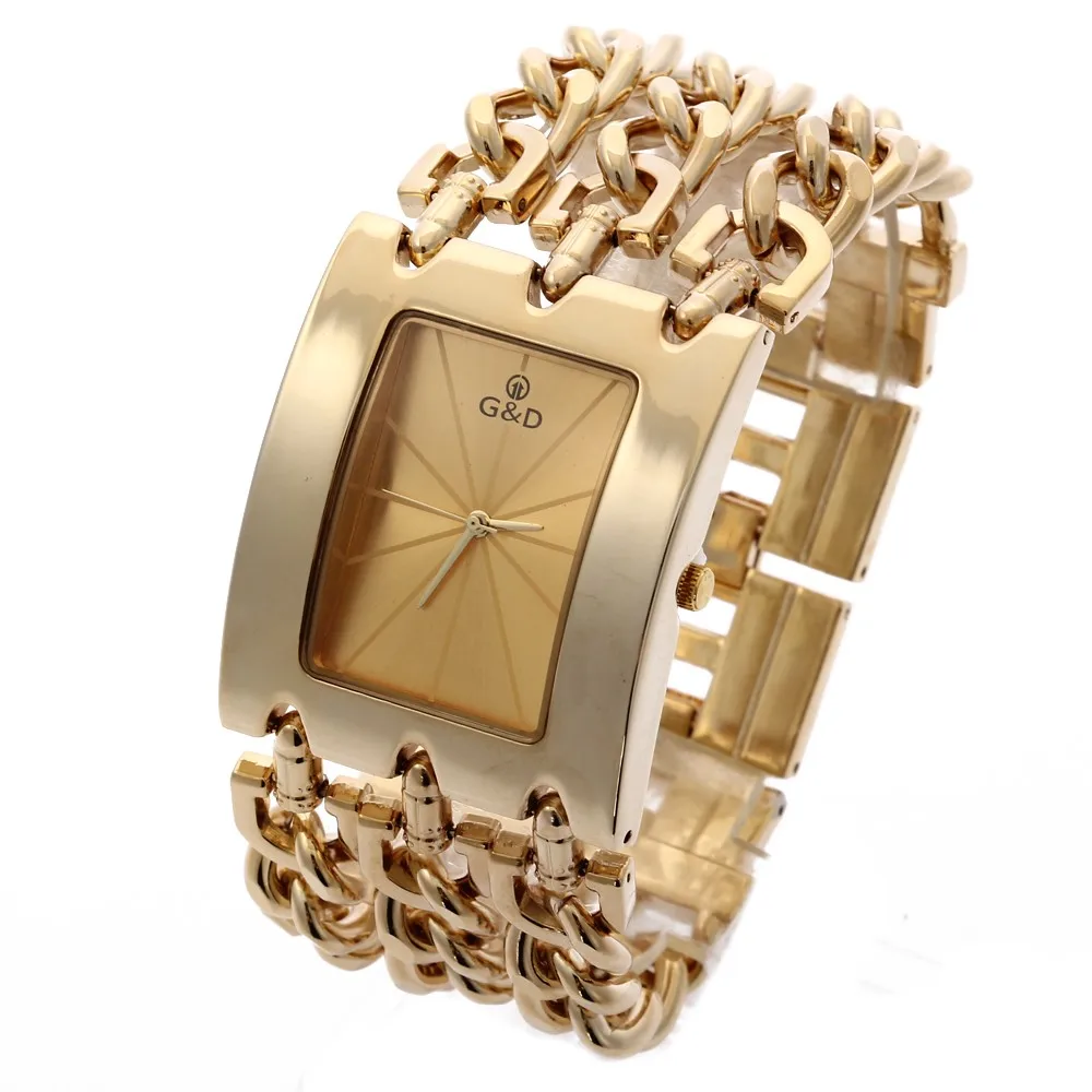 50 шт/партия оптовая продажа G & D наручные часы женские часы кварцевые часы золотые Relogio Feminino Saat женские платья часы женские Reloj Mujer