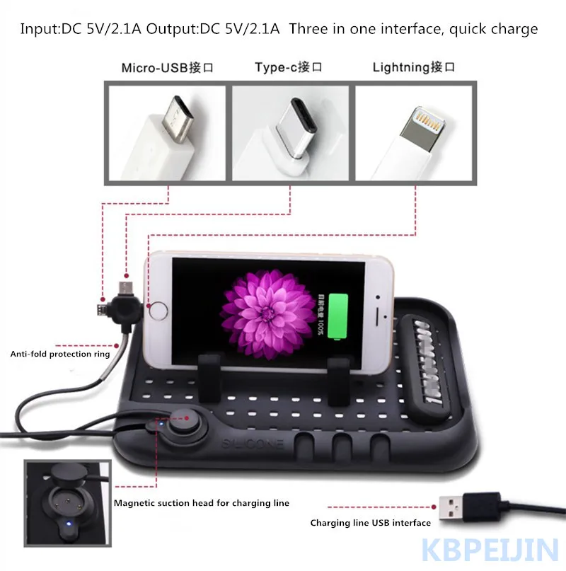 NEW Car phone Holder With Charging USB for Dodge ram charger journey challenger caliber caravan