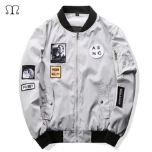 2016 Nuevos Hombres Chaqueta de Bombardero Hip Hop Casual Patch Designs Slim Fit Capa de la Chaqueta de Los Hombres outwear chaquetas de vuelo Piloto de Bombardero abrigo(China (Mainland))