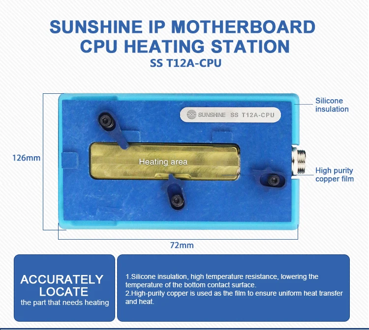 Материнская плата Процессор IC чипы распайки нагревательная станция для iPhone X XS MAX паяльник ремонт инструмент разборка платформы SS-T12A