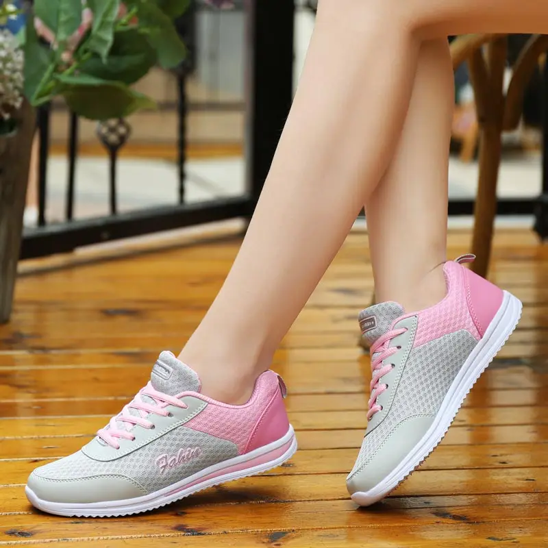 Летняя дышащая женская обувь для бега; женская спортивная обувь; женские спортивные кроссовки; женская спортивная обувь; серый спортивный