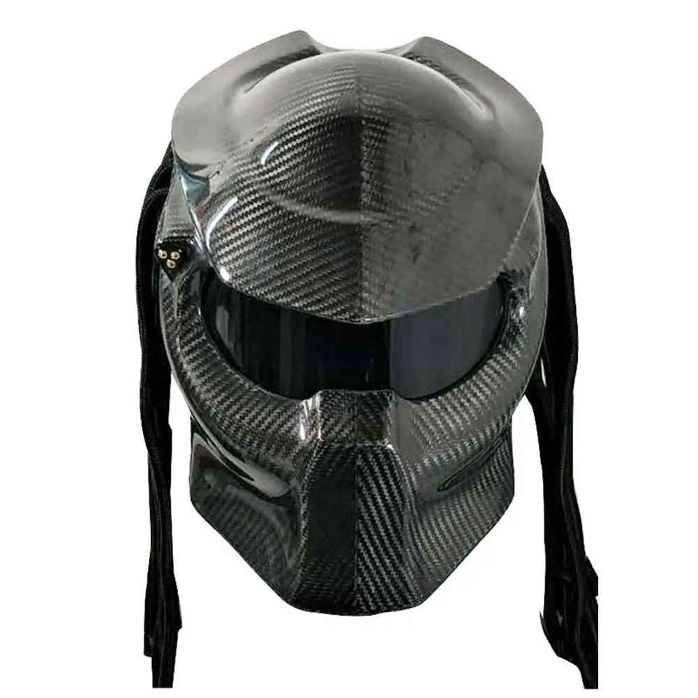 

Cyrusher Personality Motorcycle Helmet Carbon Fiber Iron Blood Warrior Shaped Domineering Customized Full Helmet E-bike Helmet