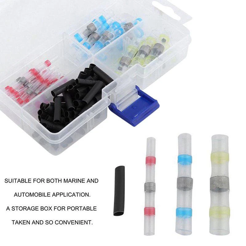 

164pcs Polyolefin Shrinking Assorted Heat Shrink Tube+100Pcs Heat Shrink Solder Sleeve Set CLH@8